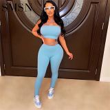 Amazon's new summer suspenders high-waisted pants casual 2 piece set two piece set women clothing