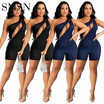 wholesale clothing Amazon 2022 new sleeveless sexy women one piece bodycon jumpsuits and rompers