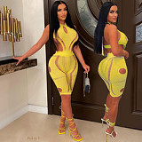 Amazon summer Club 2022 sexy knit sweater hollowed-out women one piece bodycon jumpsuits and rompers