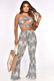 2022 Summer Two pieces set thread printing straight pants 2 piece set two piece set women clothing
