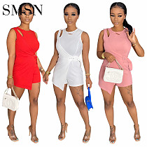 Amazon women one piece bodycon jumpsuits and rompers solid color buckle and strap jumpsuit