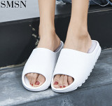 2022 Summer square slippers large size matching color outdoor wear beach cool slippers