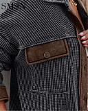Amazon's new fall/winter lapel single-breasted patchwork coat