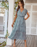 Fashion women dress Sexy and flowing Dress 2022 Spring/summer printed holiday dress