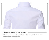 Long sleeve men's fashion men's shirt men's shirt slim slim solid color inch shirt