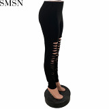 Amazon European and American women's tight burning sexy casual pants