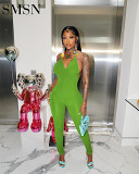 rompers women jumpsuit 2022 Amazon's sexy new gold silk solid color backless jumpsuit