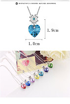 Crystal necklace creative ornaments dancing heart pendant