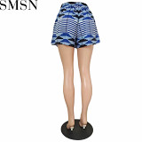 Women's clothing fashion sexy print loose shorts with pocket