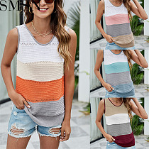 Amazon Women's Wish Against Color Sleeveless V-neck vest top knit