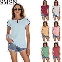 European and American summer 2022 new short-sleeved loose style women's top