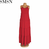 Plus Size Dress women's clothing dress strap dress sleeveless cake dress