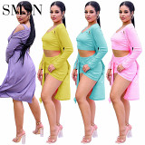 3 piece set women Fashion leisure ribbed knitting solid color summer new three piece sets