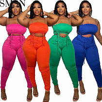 2 piece set Women amazon pure color two piece set women clothing