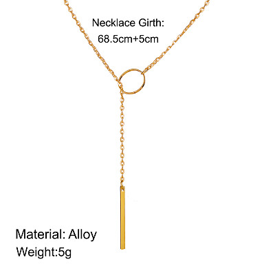 Punk fashion accessories simple metal ring short necklace neck chain female clavicle chain collar