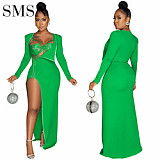 cheap casual women dress Fashion new sexy solid color irregular long sleeve dress