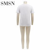 fashion 100% cotton round collar T-shirt logo printing 100% cotton short Tshirt