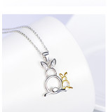 Amazon hot necklace female rabbit pendant animal necklace