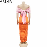 Casual Dress Amazon Fashion casual tight backless hollow pleated dress