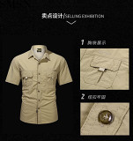 Men short sleeved quick dry shirt outdoor cargo breathable sweat absorption quick dry shirt printing logo