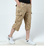 Summer men shorts middle pants overalls multi pocket outdoor cotton leisure pants hot sale