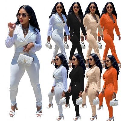 Business casual apparel women solid color women one piece jumpsuits women's clothing 2022