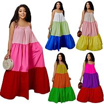 2022 new arrivals spaghetti strap africa dress for women summer maxi dresses