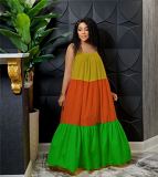 2022 new arrivals spaghetti strap africa dress for women summer maxi dresses