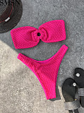 2022 Women Seperated Swimwear Ring Hollow out Tube Top Sexy Bikini 2 piece swimwear set