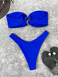 2022 Women Seperated Swimwear Ring Hollow out Tube Top Sexy Bikini 2 piece swimwear set