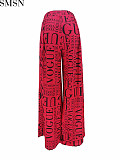 European and American women clothing wins Amazon hot sale printed trousers