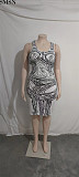 Plus Size Dress summer new popular element positioning printed large size dress