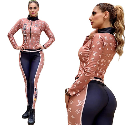 Two Piece Set Women Clothing Trendy Fashion Casual Print Suit Two Piece