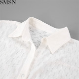 Sets For Women Two Pieces 2022 summer shirt jacquard puff sleeve elegant top shorts casual suit