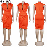 2 piece outfits Amazon hot sexy European and American V neck two piece suit nightclub skirt