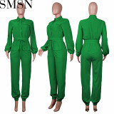 Sexy women jumpsuits 2022 New Amazon micro elastic fabric classic casual overalls jumpsuit