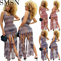 Plus Size Dress European and American women clothing mesh positioning printed dress