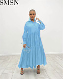 Plus Size Dress 2022 new European and American Retro skirt loose slimming French lazy style shirt dress