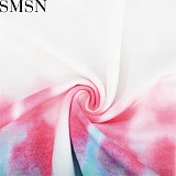 2 piece set women new printed tie dye fashion casual set