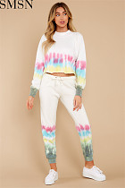 2 piece set women new printed tie dye fashion casual set