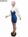 Plus Size Dress European and American Amazon Hot Sale Slim Fit Sheath Stretch Denim Skirt