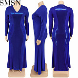 Plus Size Dress Wholesale Supply Long Sleeve Beaded Dress