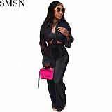 Two Piece Set Women Clothing autumn and winter casual long sleeve shirt trousers suit two piece set
