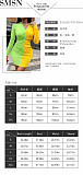 Casual Dress 2022 autumn and winter New color matching hip skirt women V neck sexy slim dress