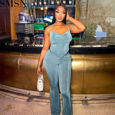2 piece set women 2022 autumn new fashion lace up tube top slim fit hip raise casual trousers
