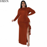 Plus Size Dress large size fall women clothing wholesale supply zipper band leg dress