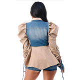 Sexy Fashion Short Women's Fitted Denim Jacket Top