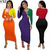 Plus Size Dress Amazon new sexy fashion multi color mosaic dress
