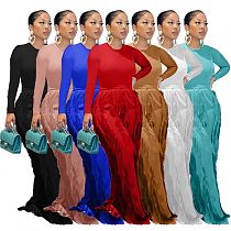 New products sleeveless tassel plus size women's sets women fashion two piece set
