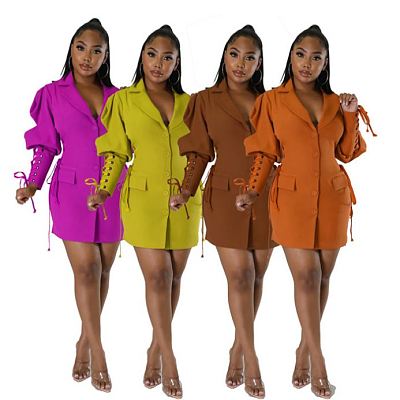 2022 new autumn slim women blazer dress sexy office outfit for ladies